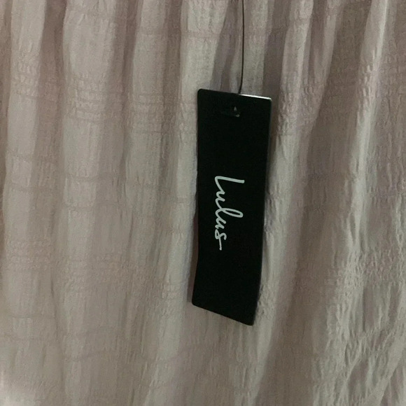 LuLu’s Tiers My Dear Blush Puff Sleeve Tiered Maxi Dress Small Cottagecore Boho - Picture 6 of 7